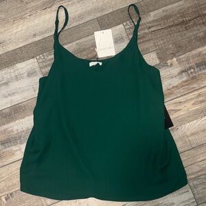 Diva Grey Forest Green Camisole Top